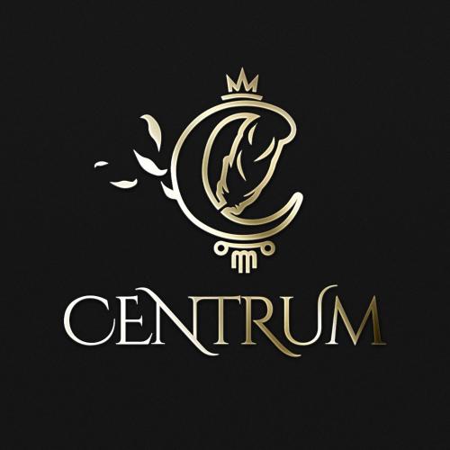 a gold logo with a crown on a black background at Centrum Residence in Ankara