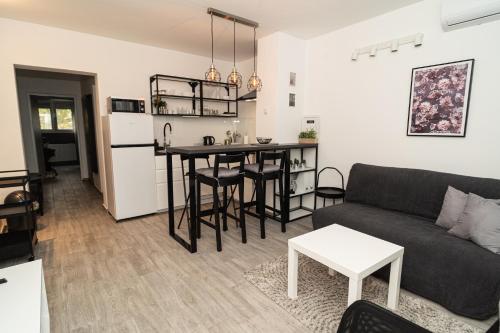 Kuchyň nebo kuchyňský kout v ubytování Apartman Ina