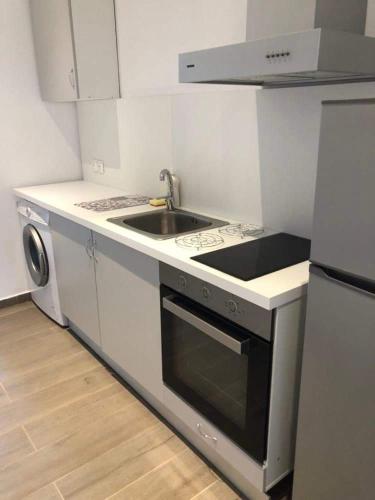 Dapur atau dapur kecil di Afytos sea view