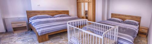 Postel nebo postele na pokoji v ubytování Ubytování na statku