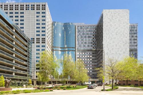 a group of tall buildings in a city at EVEN Hotels Rochester - Mayo Clinic Area by IHG in Rochester