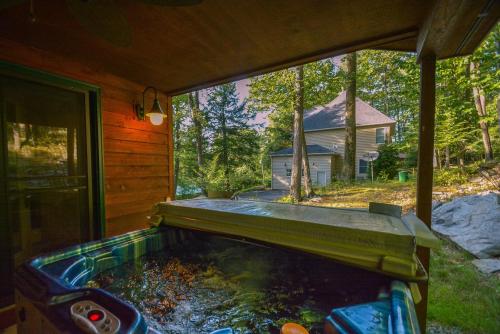 a fish pond in the back of a house at Hidden Treasure in Oakland