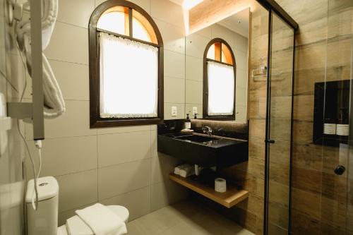 Koupelna v ubytování Malbec Casa Hotel