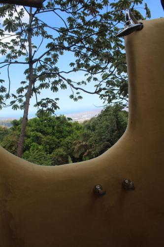 a view from the top of a slide with trees at Sol de Minca Eco Lodge in Minca