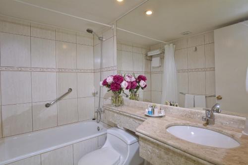 Koupelna v ubytování Hotel Eurotel El Bosque
