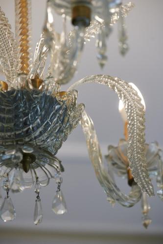a close up of a glass chandelier at Faik Pasha Hotels Special Category Beyoglu Istanbul in Istanbul