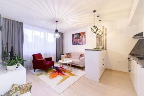 Posezení v ubytování Apartment UNA Alipasino with two bedrooms