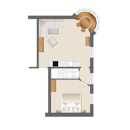 Půdorys ubytování Lili's Appartements