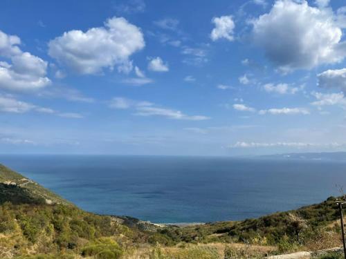 a view of the ocean from a hill at Shark SeaView Villa in Şarköy