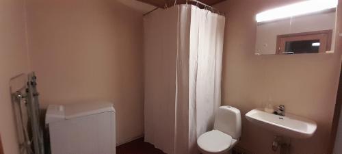 Kylpyhuone majoituspaikassa Huoneisto Koppelo