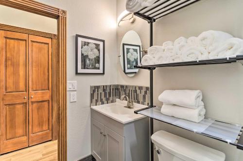 a bathroom with a sink and a toilet at Updated Denver Townhome Less Than 1 Mi to St Josephs in Denver