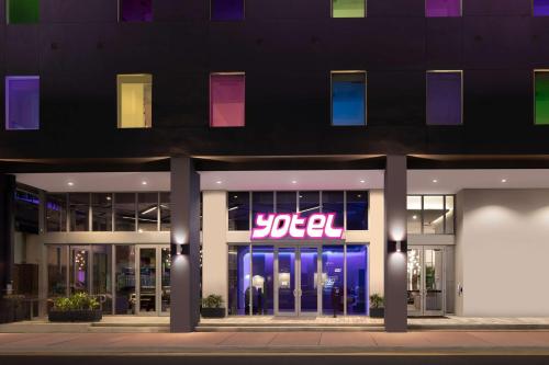 a jelani sign on the front of a building at YOTEL Miami in Miami