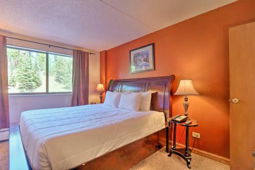 a bedroom with a large bed and a window at Beaver Run 1 Bedroom Condo in Breckenridge