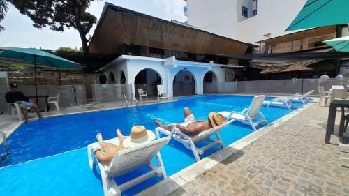 Swimmingpoolen hos eller tæt på Hotel Boutique Casa de Piedra