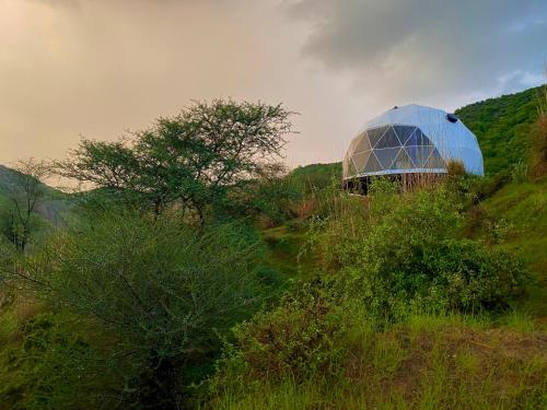 a domed building on top of a hill at Teela- The Glamping Resort, Jaipur in Udāsar