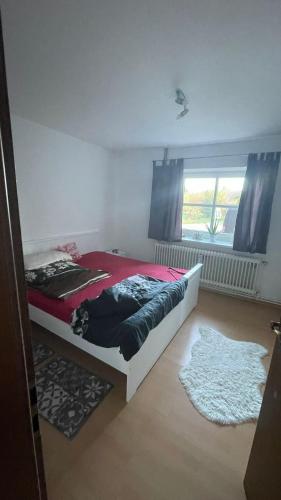 Postel nebo postele na pokoji v ubytování Wohnung am Mittellandkanal