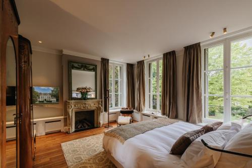 Katil atau katil-katil dalam bilik di Manoir François du Tilleul - Reims - Fismes