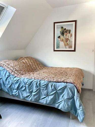 Posteľ alebo postele v izbe v ubytovaní Vive la vie - maison de famille à Mers proche mer