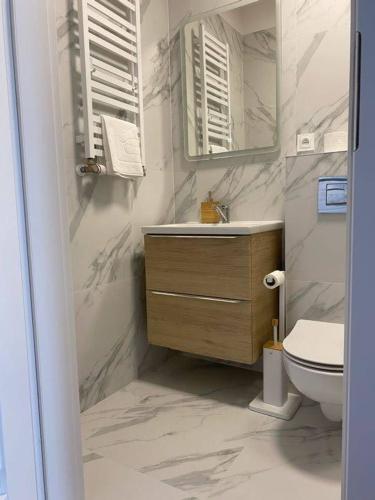 Kúpeľňa v ubytovaní Apartamenty nad zalewem 222