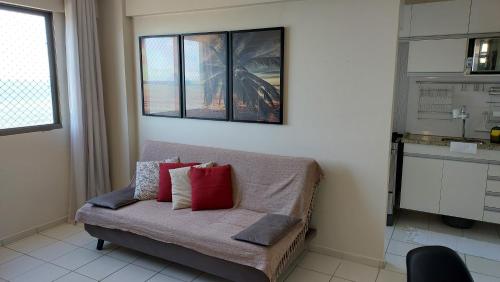Kuchyň nebo kuchyňský kout v ubytování Apartamento com 2 quartos de FRENTE PARA O MAR