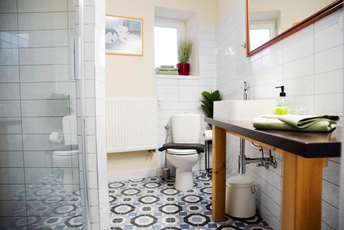Koupelna v ubytování Apartmán u Horynů - Hýblova