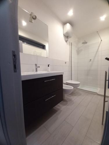 un bagno con lavandino e WC di L' Antico Comune a Cavriglia