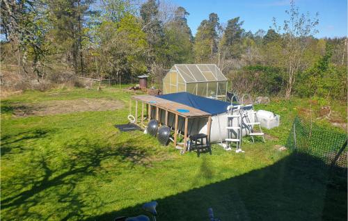 an aerial view of a house with a gazebo at 4 Bedroom Nice Home In Trosa in Trosa