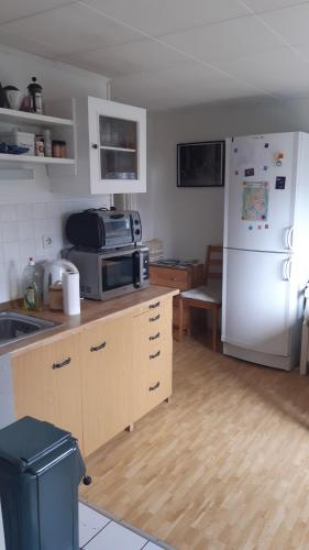 Kuchyň nebo kuchyňský kout v ubytování Stuga Åsnagård