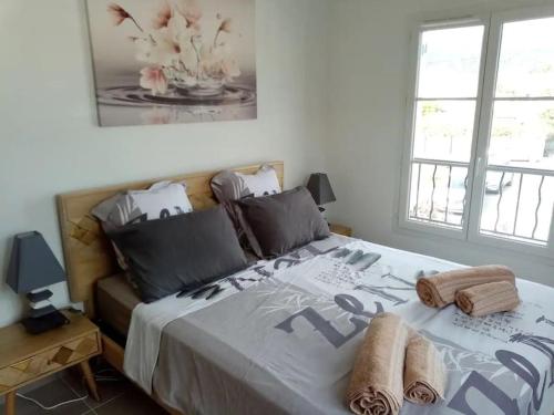 Postel nebo postele na pokoji v ubytování Sainte Maxime - Superbe appartement neuf classé 4 etoiles