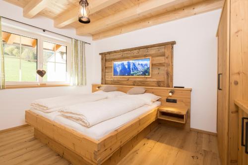 Postel nebo postele na pokoji v ubytování Erbhof Fritzing