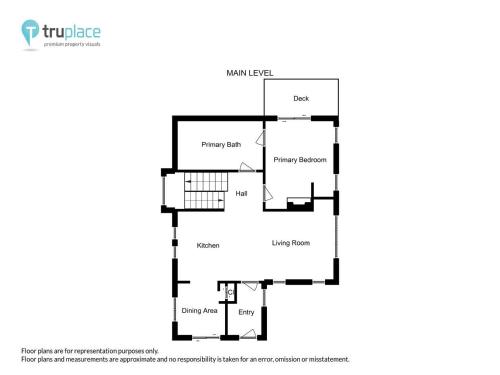 a plan of the first floor of a house at Mountain Brook Lodge in Killington