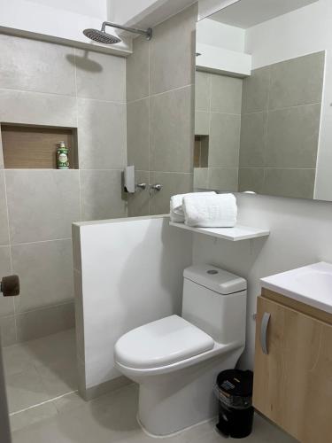 Vannituba majutusasutuses Poblado Park Apartamento-Estudio