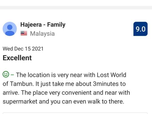a screenshot of a cell phone with the words higerazar family malaysia at Sunway Alpine Village near Onsen Lost World of Tambun Ipoh Ipoh city in Ipoh