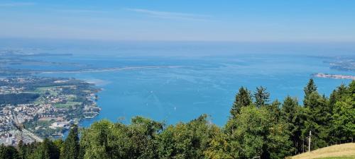 a view of the lake lucerne from the top of a hill at AMW Ferienwohnungen in Legau