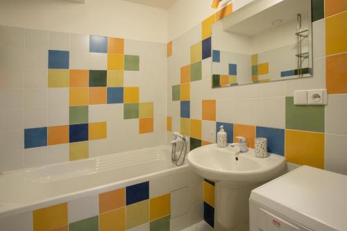 Koupelna v ubytování Krásný vybavený byt u sjezdovky