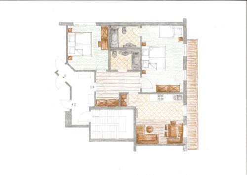 Appartement Viehhauserの見取り図または間取り図
