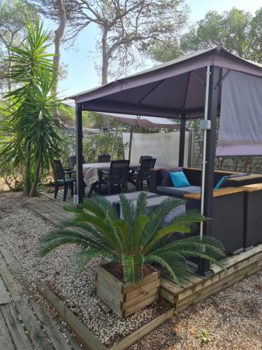 בריכת השחייה שנמצאת ב-Mobilhome 6personnes camping oasis village 5 etoiles או באזור