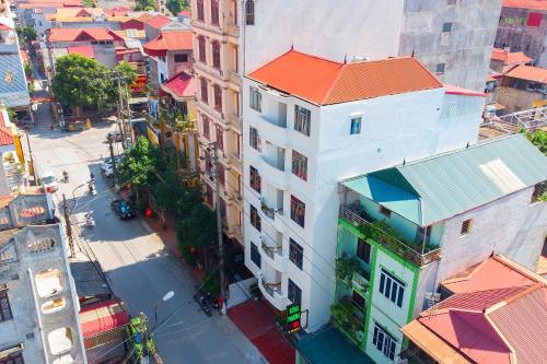 an overhead view of a city street with buildings at Khách Sạn Đông Phương in Lạng Sơn