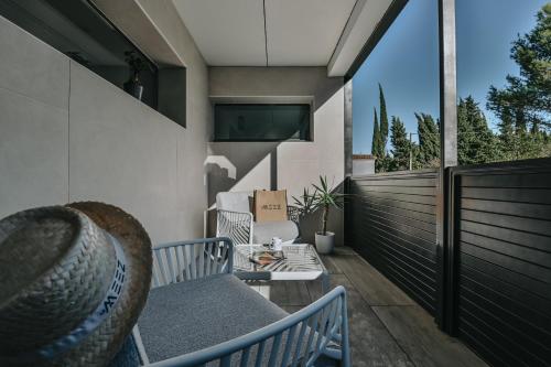 Balcon ou terrasse dans l'établissement Le Meez