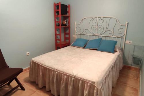 A bed or beds in a room at Apart. tranquilo junto al mar grandes terrazas