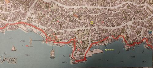 a map of the city of san francisco at Apartment Vanja in Opatija