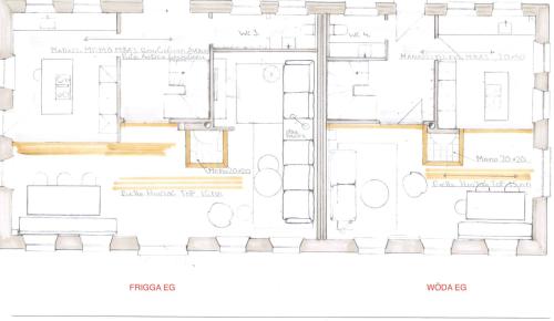a floor plan of a building at Frigga in Nieblum