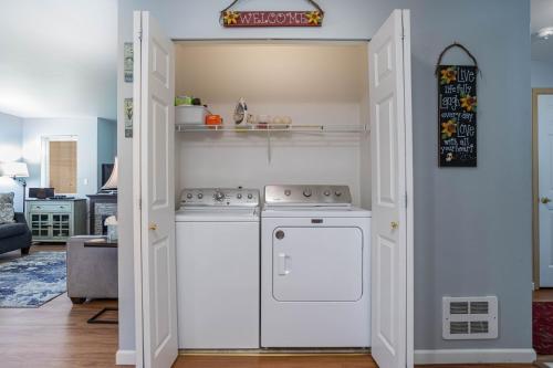 a kitchen with a stove and a white oven at Alpine Escape in Leavenworth