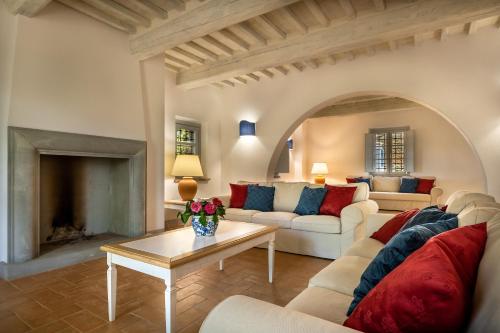 Χώρος καθιστικού στο Villa Lucarella with pool, Air Con - San Casciano dei Bagni