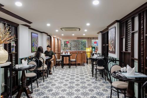 En restaurang eller annat matställe på Lotusama Hanoi Hotel