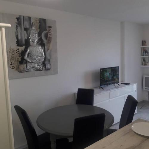 Televisyen dan/atau pusat hiburan di Appartement dans les vignes varoises