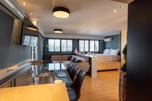 Posedenie v ubytovaní Athens Skyline Loft