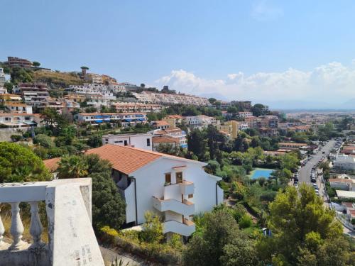 a view of the city from the fortress at Appartamento Via Pitagora in Scalea