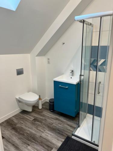 Koupelna v ubytování Le Loft Jacuzzi