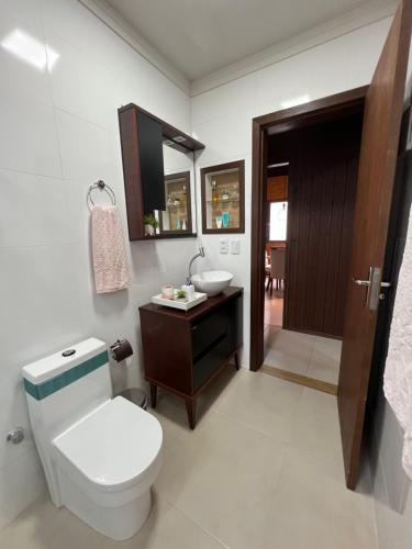Bilik mandi di Casa Aconchegante com Privacidade em Balneário Rincão